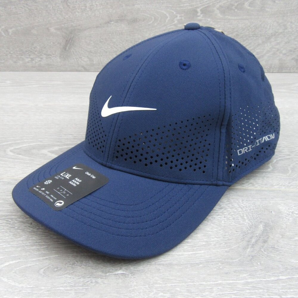 Nike Dri-Fit ADV Club Structured Swoosh Blue Hat Cap Size L/XL NEW - Picture 3 of 13